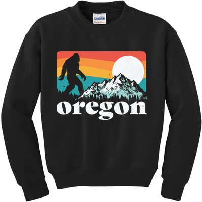Oregon Pride Bigfoot Mountains Kids Sweatshirt