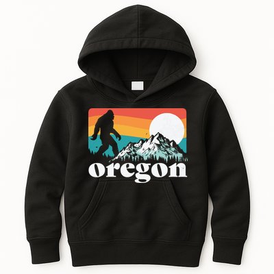 Oregon Pride Bigfoot Mountains Kids Hoodie
