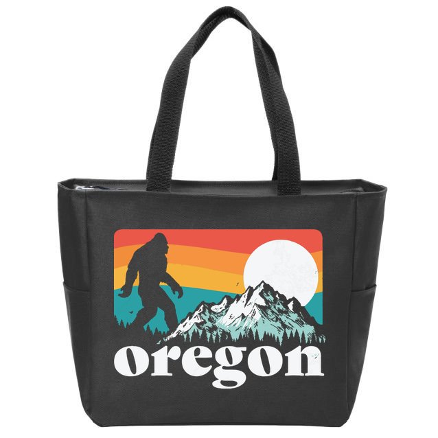 Oregon Pride Bigfoot Mountains Zip Tote Bag