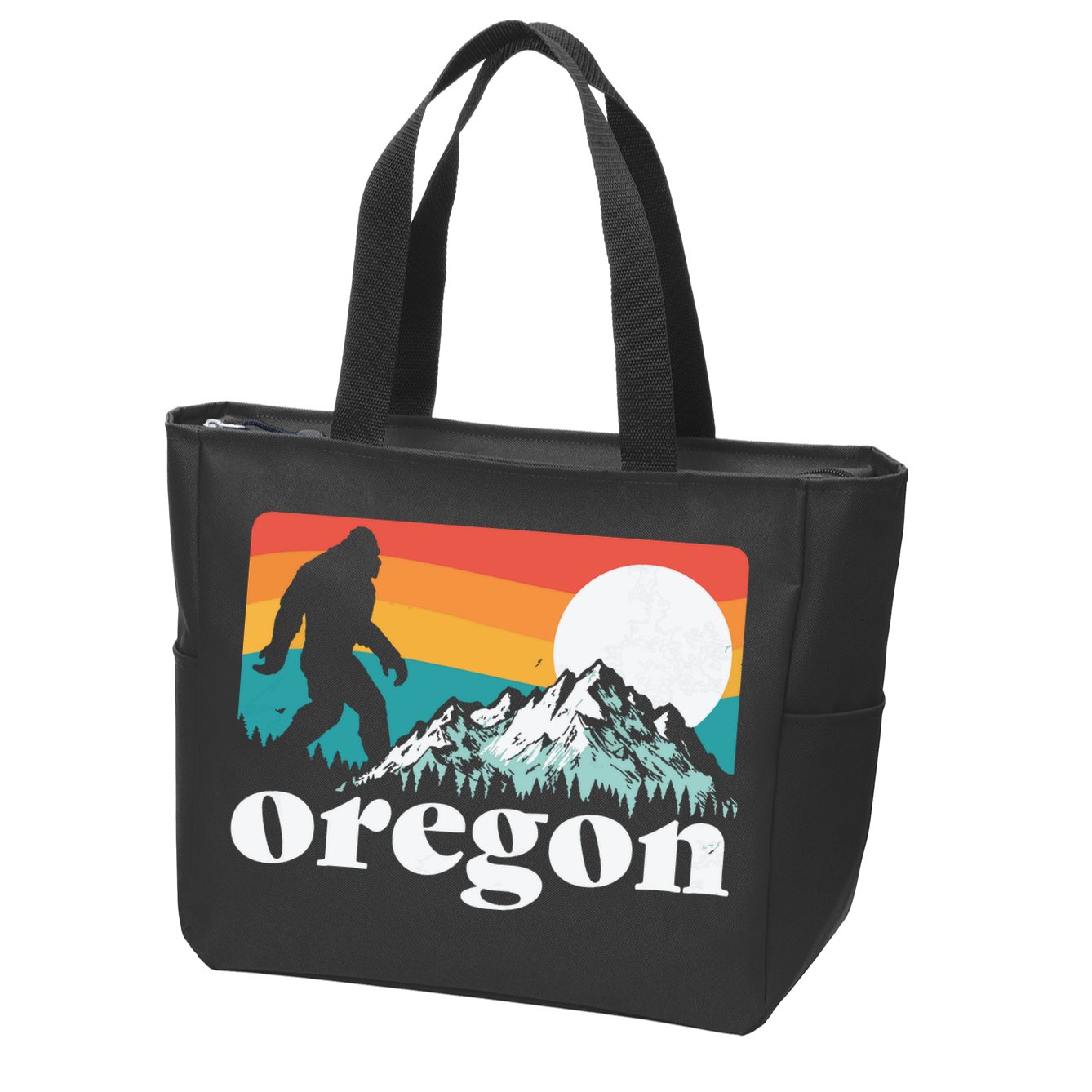 Oregon Pride Bigfoot Mountains Zip Tote Bag