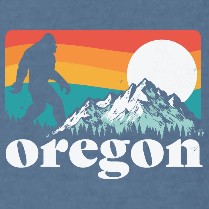 Oregon Pride Bigfoot Mountains Garment-Dyed Sweatshirt