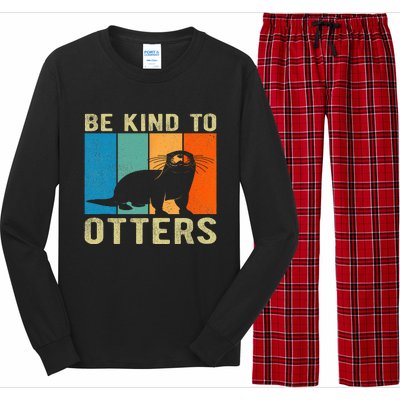 Otter Pun Be Kind To Otters Be Kind To Others Long Sleeve Pajama Set