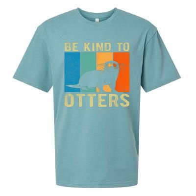 Otter Pun Be Kind To Otters Be Kind To Others Sueded Cloud Jersey T-Shirt