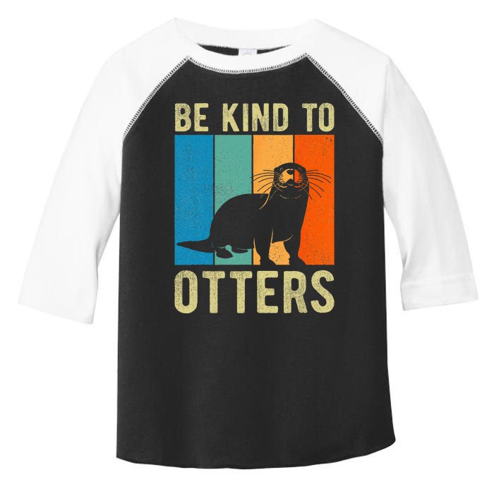 Otter Pun Be Kind to Otters Be Kind to Others Toddler Fine Jersey T-Shirt