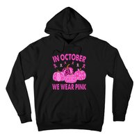 October Pink Breast Cancer Awareness Pumpkin Decor Hoodie