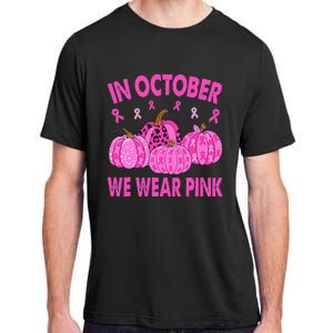 October Pink Breast Cancer Awareness Pumpkin Decor Adult ChromaSoft Performance T-Shirt