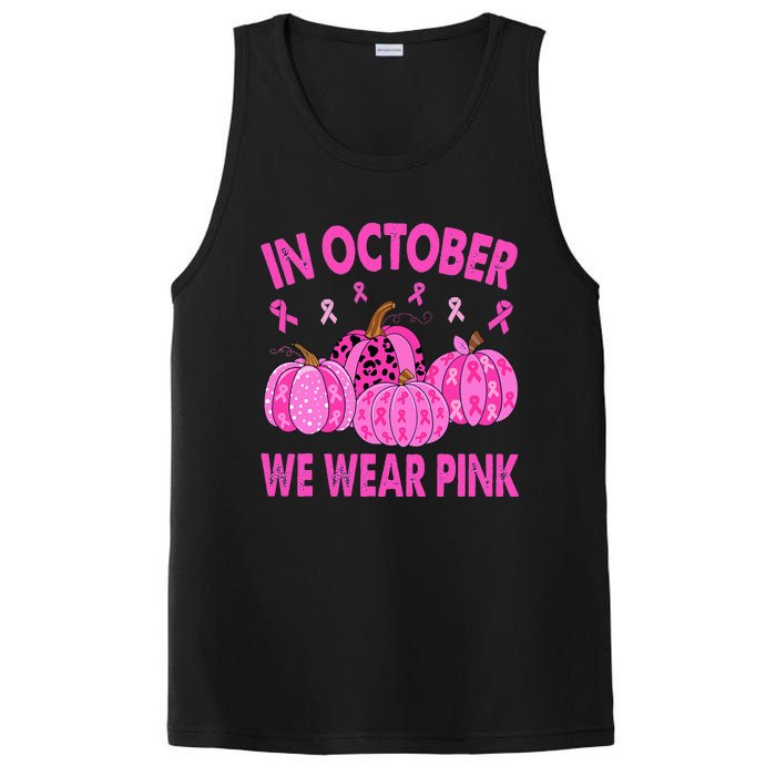 October Pink Breast Cancer Awareness Pumpkin Decor PosiCharge Competitor Tank