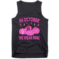 October Pink Breast Cancer Awareness Pumpkin Decor Tank Top