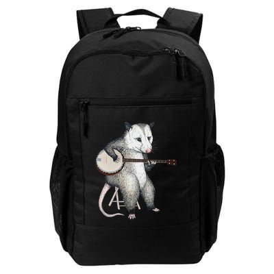 Opossum Playing Banjo Guitar Possum Live Weird Trash Kitty Daily Commute Backpack