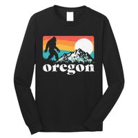 Oregon Pride Bigfoot Mountains 80S Vintage Nature Long Sleeve Shirt