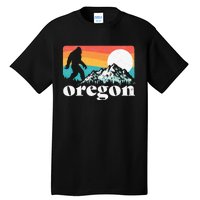 Oregon Pride Bigfoot Mountains 80S Vintage Nature Tall T-Shirt