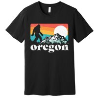 Oregon Pride Bigfoot Mountains 80S Vintage Nature Premium T-Shirt