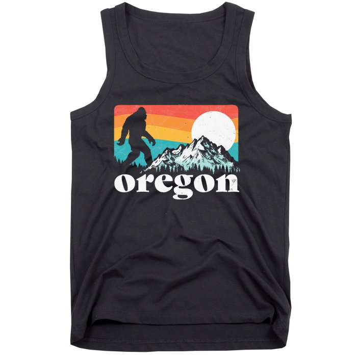 Oregon Pride Bigfoot Mountains 80S Vintage Nature Tank Top