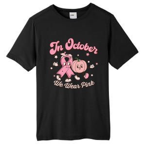 October Pink Breast Cancer Awareness Pumpkin Tall Fusion ChromaSoft Performance T-Shirt