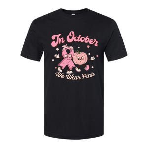 October Pink Breast Cancer Awareness Pumpkin Softstyle CVC T-Shirt