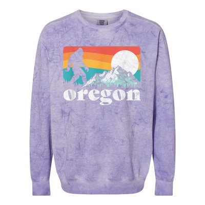 Oregon Pride Bigfoot Mountains Colorblast Crewneck Sweatshirt