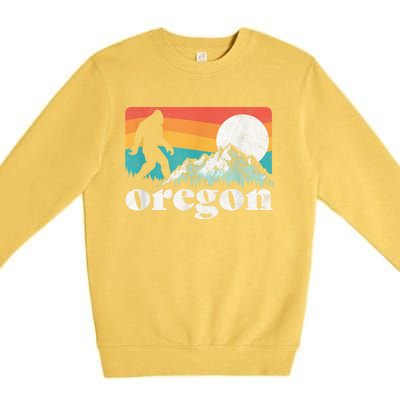 Oregon Pride Bigfoot Mountains Premium Crewneck Sweatshirt