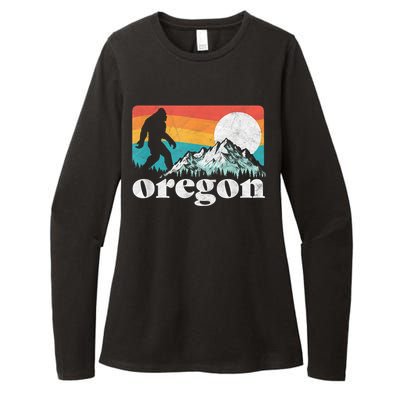 Oregon Pride Bigfoot Mountains Womens CVC Long Sleeve Shirt