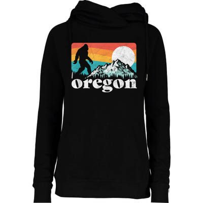 Oregon Pride Bigfoot Mountains Womens Funnel Neck Pullover Hood