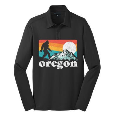 Oregon Pride Bigfoot Mountains Silk Touch Performance Long Sleeve Polo