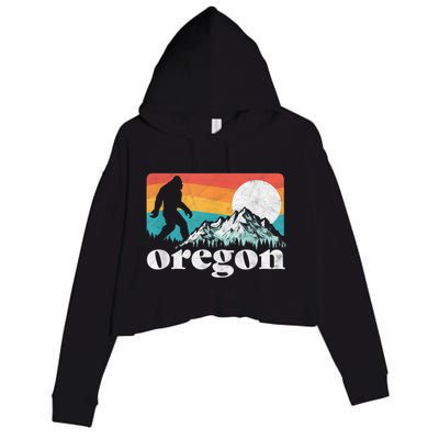 Oregon Pride Bigfoot Mountains Crop Fleece Hoodie