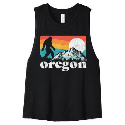 Oregon Pride Bigfoot Mountains Women's Racerback Cropped Tank