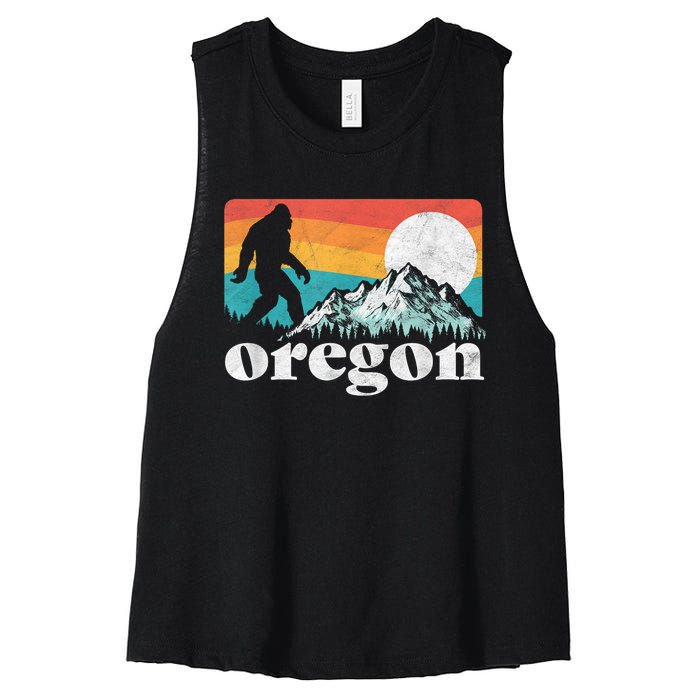 Oregon Pride Bigfoot Mountains Women's Racerback Cropped Tank