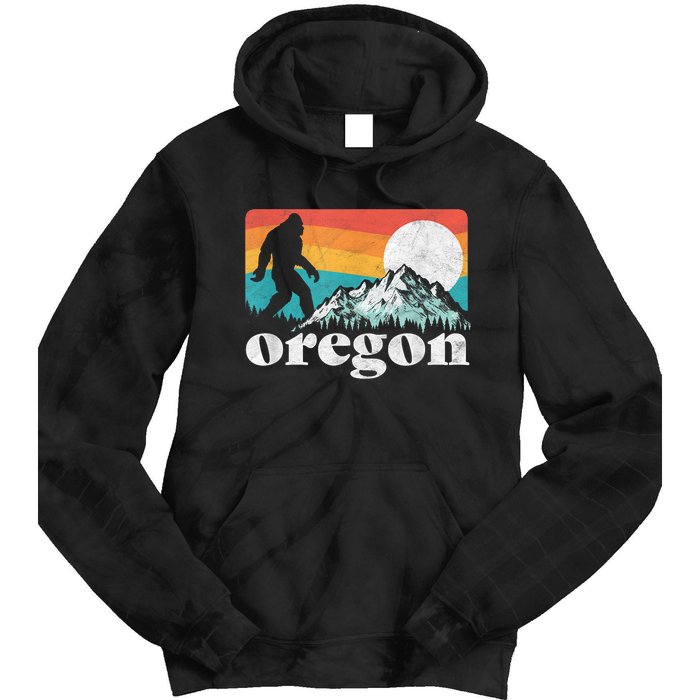 Oregon Pride Bigfoot Mountains Tie Dye Hoodie