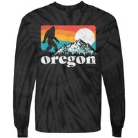 Oregon Pride Bigfoot Mountains Tie-Dye Long Sleeve Shirt