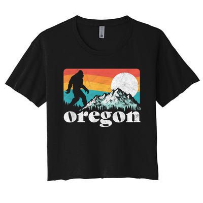 Oregon Pride Bigfoot Mountains Women's Crop Top Tee