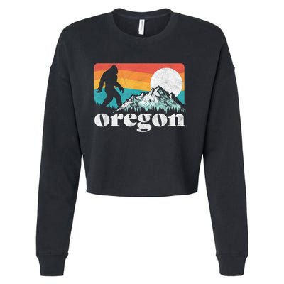 Oregon Pride Bigfoot Mountains Cropped Pullover Crew