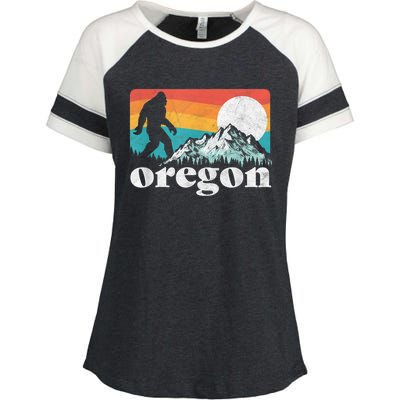 Oregon Pride Bigfoot Mountains Enza Ladies Jersey Colorblock Tee