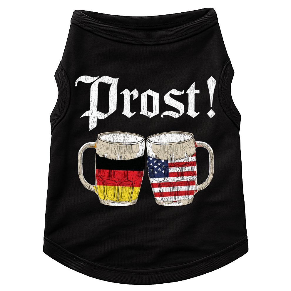 Oktoberfest Holiday Prost Beer German American Flag Doggie Tank