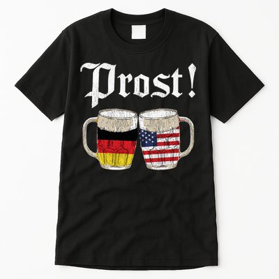 Oktoberfest Holiday Prost Beer German American Flag Tall T-Shirt