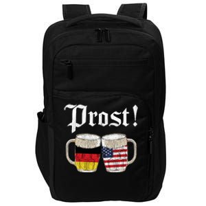 Oktoberfest Holiday Prost Beer German American Flag Impact Tech Backpack