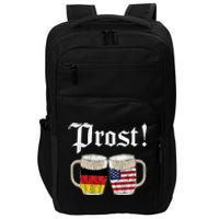 Oktoberfest Holiday Prost Beer German American Flag Impact Tech Backpack