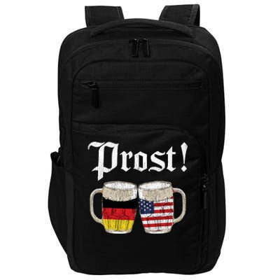 Oktoberfest Holiday Prost Beer German American Flag Impact Tech Backpack