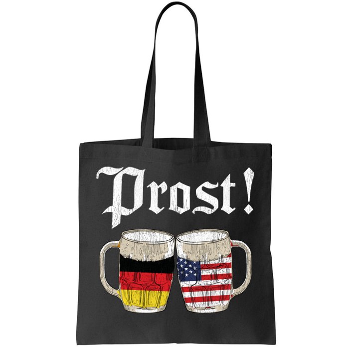 Oktoberfest Holiday Prost Beer German American Flag Tote Bag