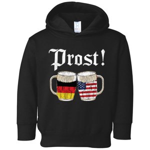 Oktoberfest Holiday Prost Beer German American Flag Toddler Hoodie