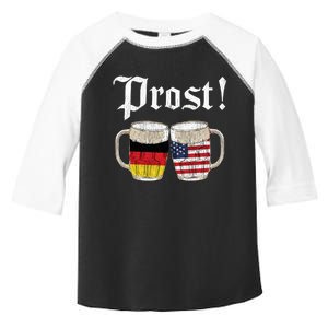 Oktoberfest Holiday Prost Beer German American Flag Toddler Fine Jersey T-Shirt