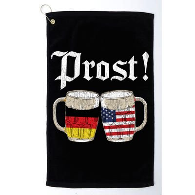 Oktoberfest Holiday Prost Beer German American Flag Golf Towel