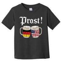 Oktoberfest Holiday Prost Beer German American Flag Toddler T-Shirt