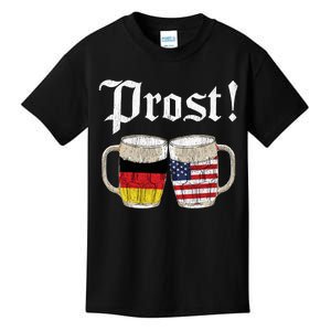 Oktoberfest Holiday Prost Beer German American Flag Kids T-Shirt