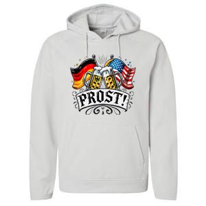 Oktoberfest Prost Bavarian Festival Munich Beer Performance Fleece Hoodie