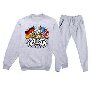 Oktoberfest Prost Bavarian Festival Munich Beer Premium Crewneck Sweatsuit Set