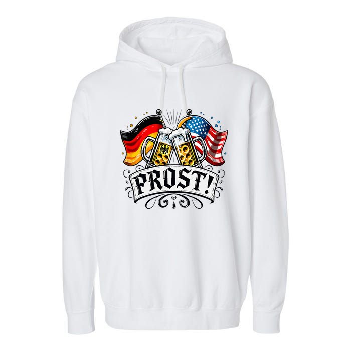 Oktoberfest Prost Bavarian Festival Munich Beer Garment-Dyed Fleece Hoodie