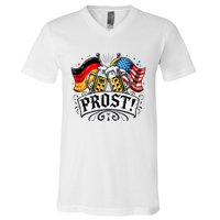 Oktoberfest Prost Bavarian Festival Munich Beer V-Neck T-Shirt