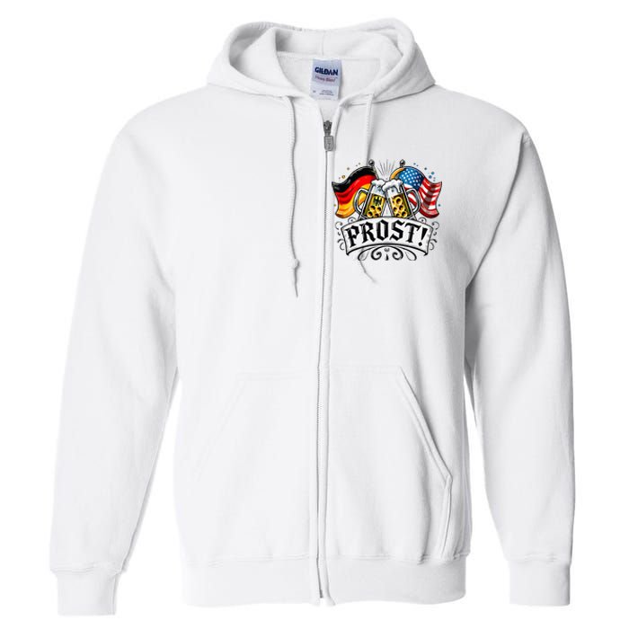 Oktoberfest Prost Bavarian Festival Munich Beer Full Zip Hoodie