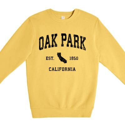 Oak Park California Ca Vintage Athletic Premium Crewneck Sweatshirt