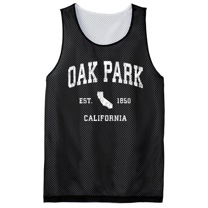 Oak Park California Ca Vintage Athletic Mesh Reversible Basketball Jersey Tank